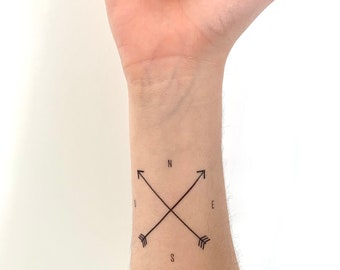 Compass Simple (set of 2) - Temporary Tattoo