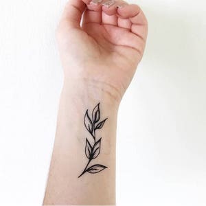 Leaf set of 2 Temporary Tattoo image 1