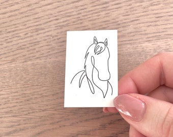 Horse Fine Line (set of 2) - Temporary Tattoo