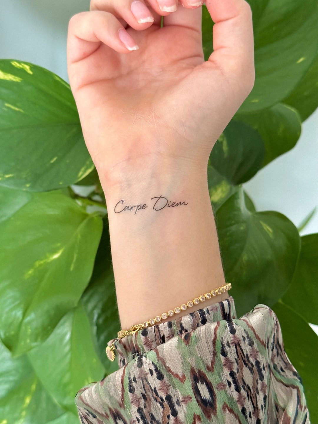 Carpe Diem set of 2 Temporary Tattoo Etsy Australia