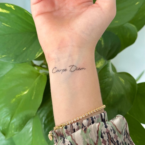 Carpe Diem (2er-Set) – Temporäres Tattoo