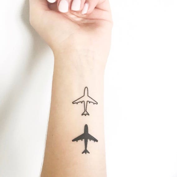 Buy Plane Temporary Tattoo Small Temporary Tattoo Travel Temporary Tattoos  Airplane Tattoo Wanderlust Tattoo Traveler Gift Gift Online in India - Etsy