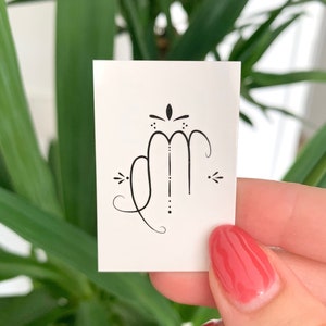 Znak zodiaku Panna (zestaw 2 sztuk)-tymczasowy tatuaż