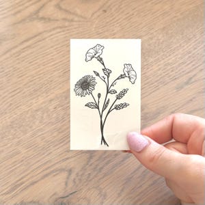 September Birthflower | Morning Glory | Aster (set of 2) - Temporary Tattoo