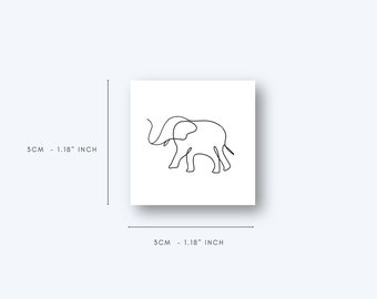 Elephant Small (set of 2) - Temporary Tattoo