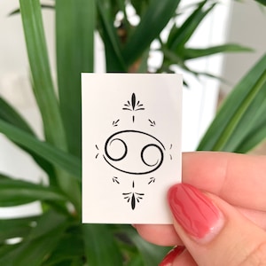 Znak zodiaku rak (zestaw 2)-tymczasowy tatuaż