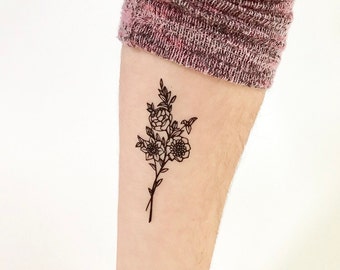 Blume (2er-Set) - Temporäres Tattoo