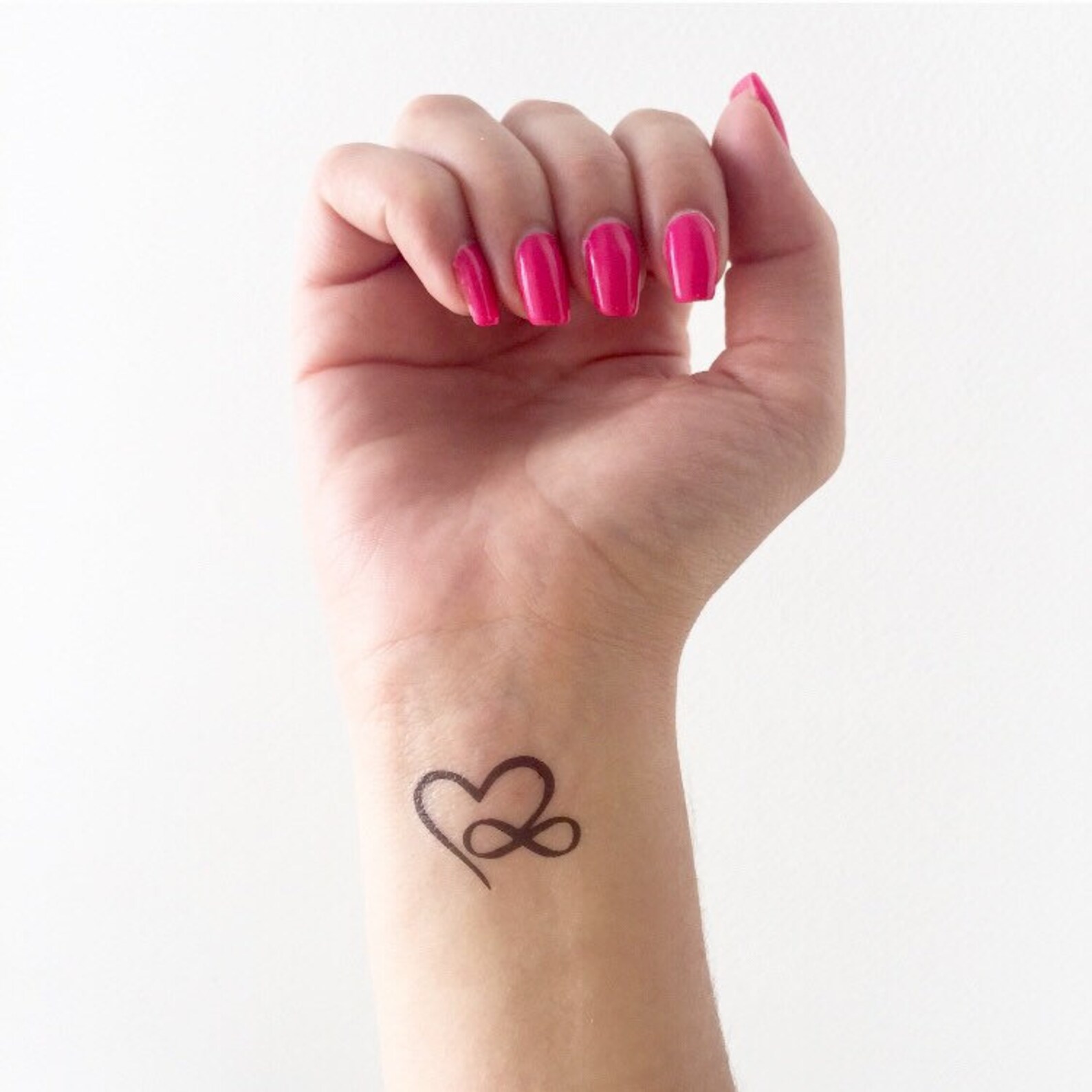 Herz Infinity temporäre Tattoo Etsy