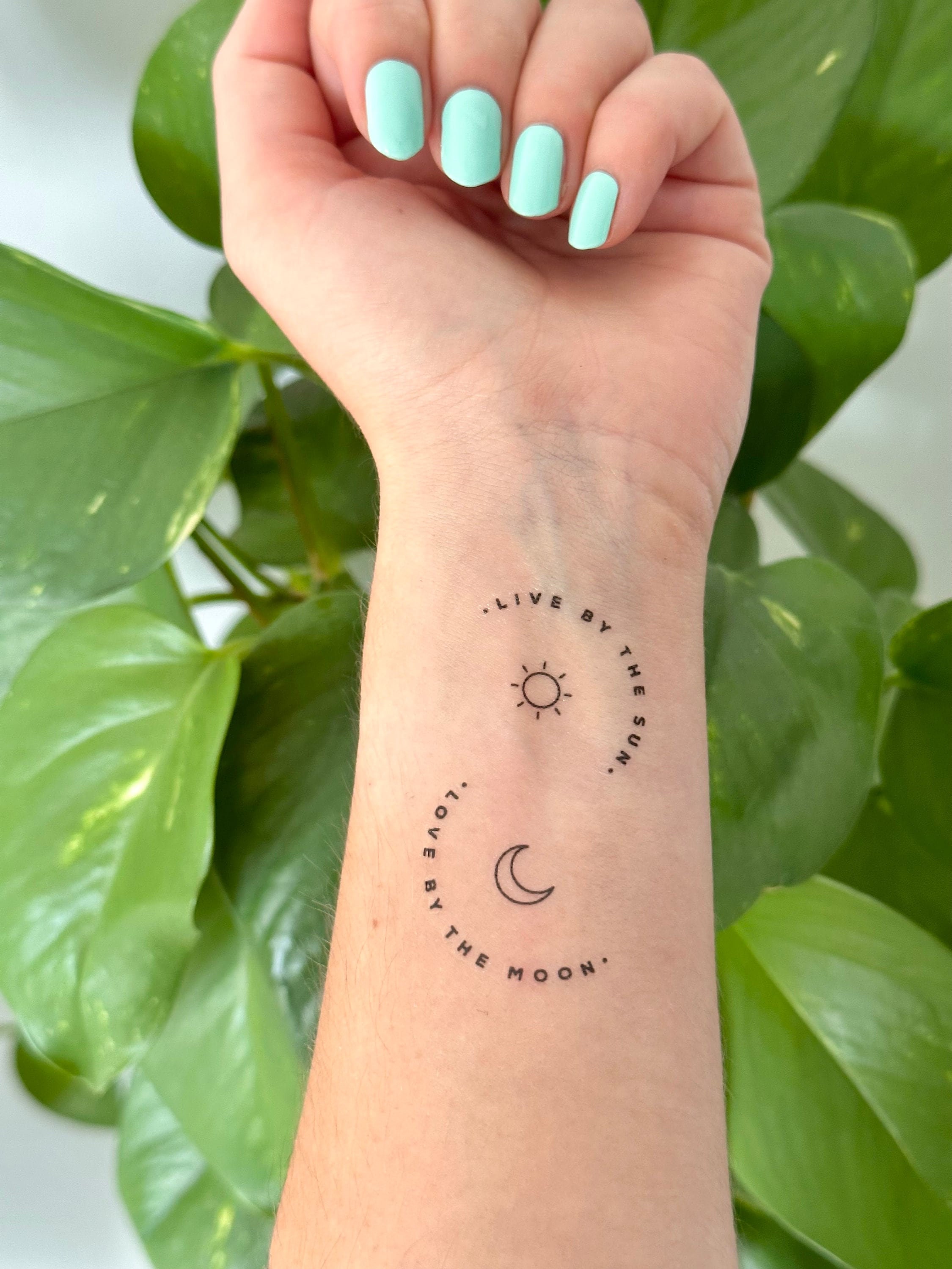 Soulmate Sun & Moon Tattoo Design