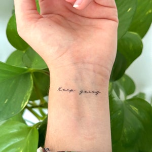 Keep going (set of 2) - Temporary Tattoo