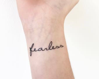 Fearless (set of 2) - Temporary Tattoo