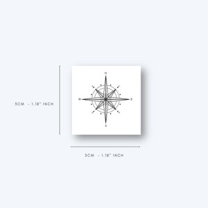 Small Compass (set of 2) - Temporary Tattoo