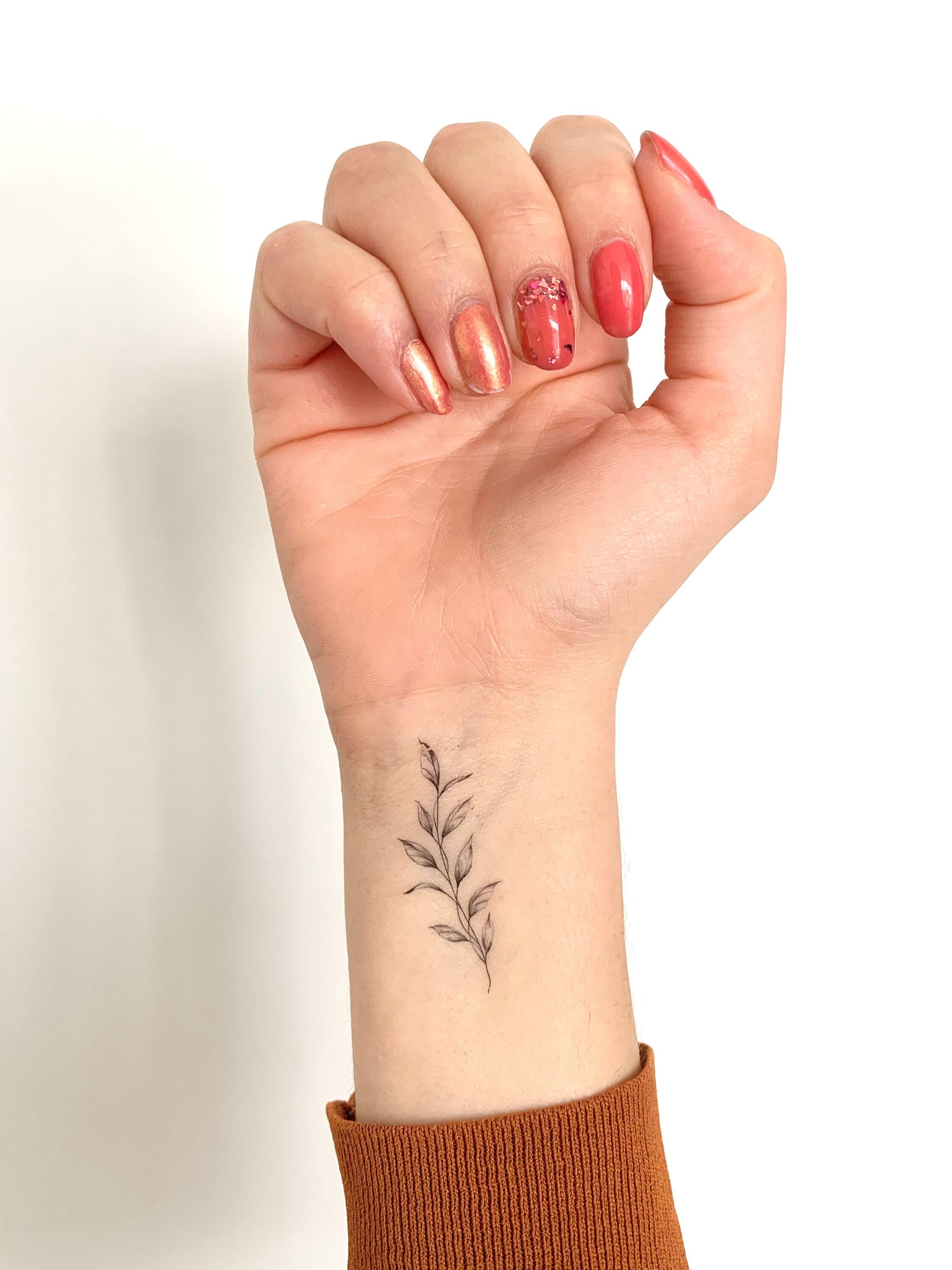 Leafs set of 2 Temporary Tattoo - Etsy Sweden Leafs set of 2 Temporary Tattoo - Etsy Sweden