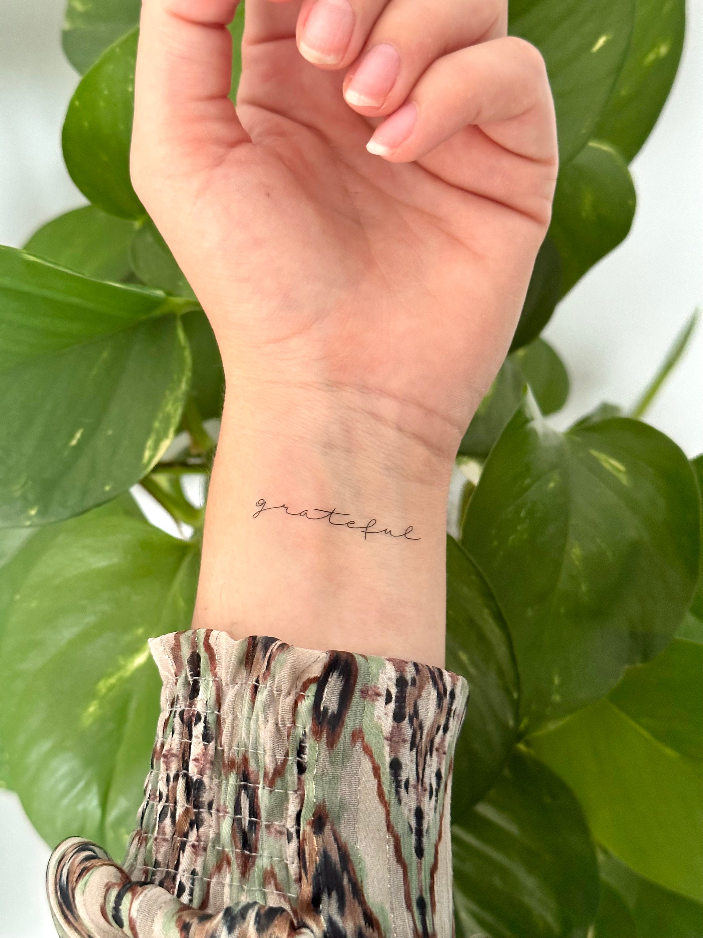 Gratitude tattoo - Etsy België, image size:2250x3000