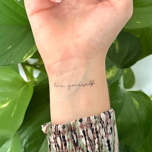 Love Yourself (conjunto de 2) - Tatuagem Temporária