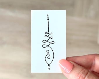 Unalome Simple (set of 2) - Temporary Tattoo