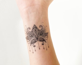 Boho Lotus (set of 2) - Temporary Tattoo