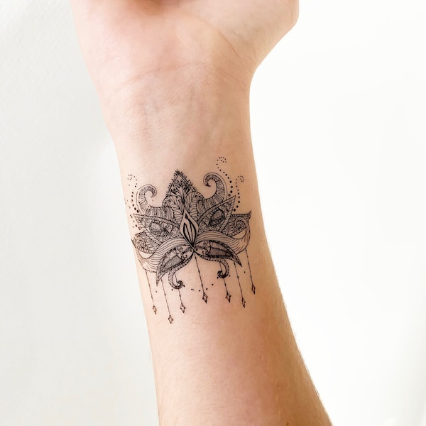 Boho Lotus (lot de 2) - Tatouage Temporaire