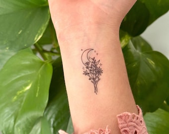 Flower Moon (set of 2) - Temporary Tattoo