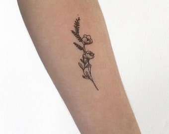 Flower Thin (2er-Set) - Temporäres Tattoo