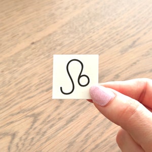 Znak zodiaku Leo prosty (zestaw 2)-tymczasowy tatuaż