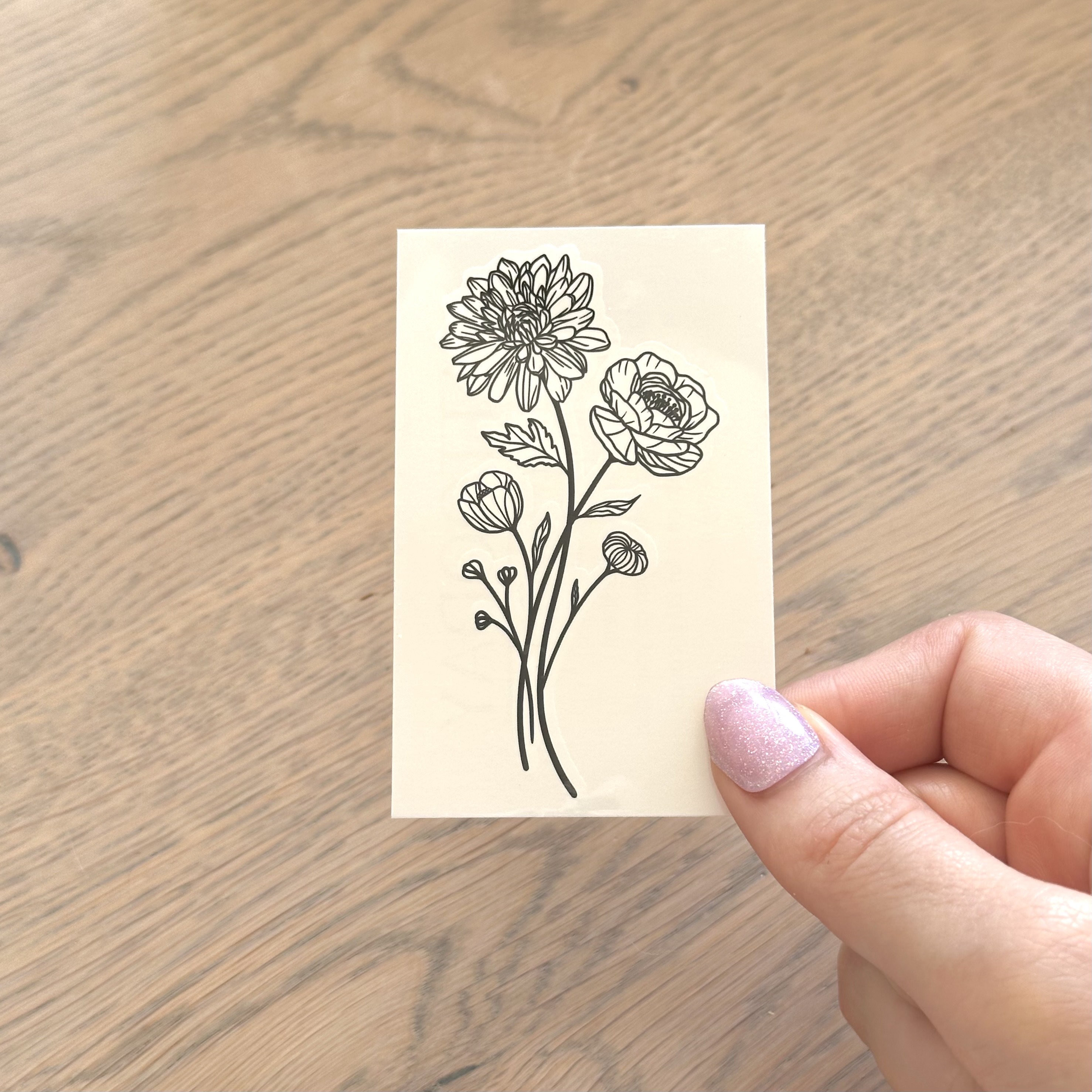 November Birthflower Tattoos with Name