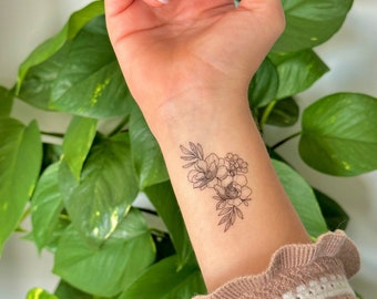 Floral Small b (2er-Set) – Temporäres Tattoo