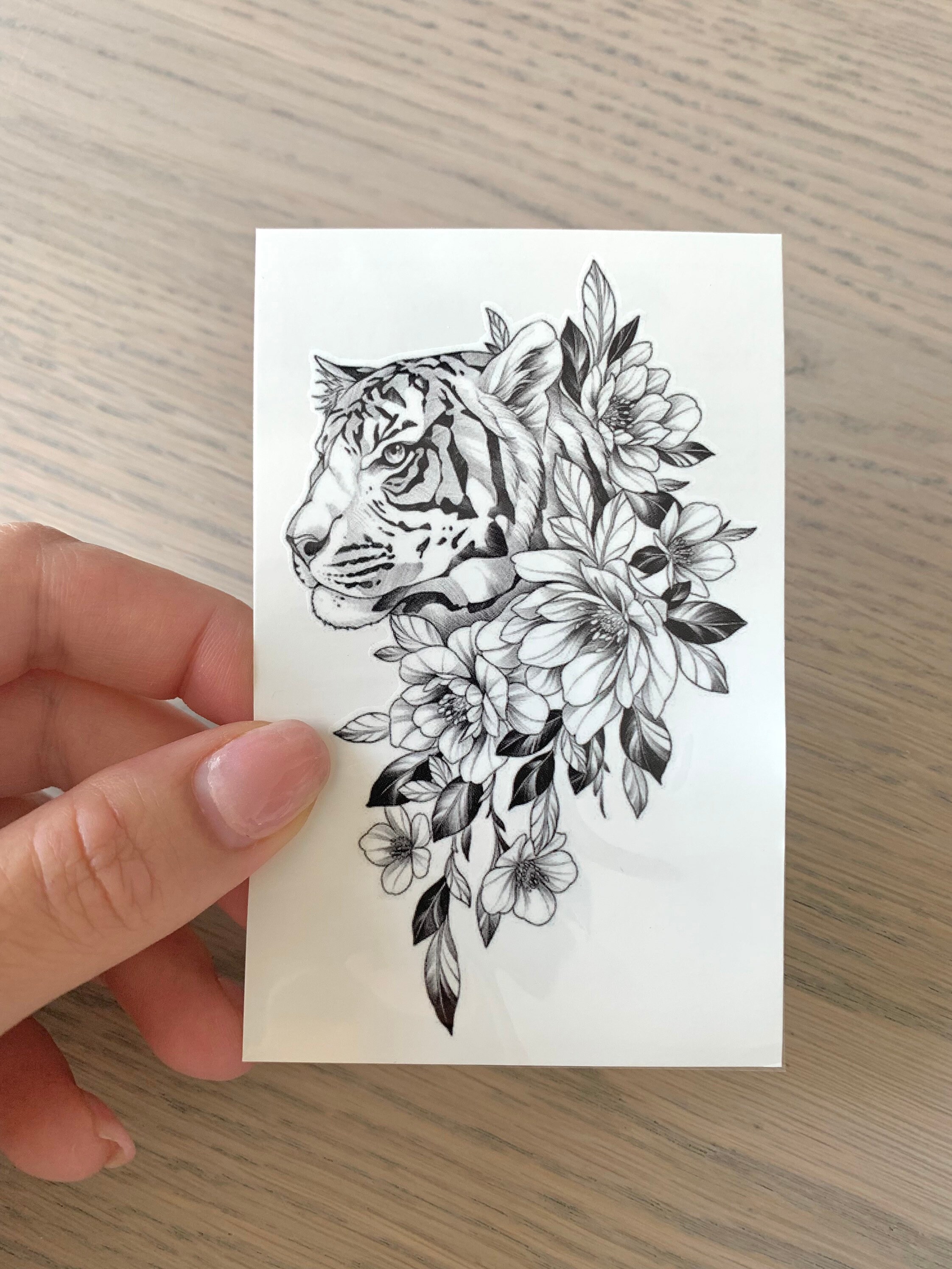 Tiger and Flower Tattoos: Bold & Beautiful