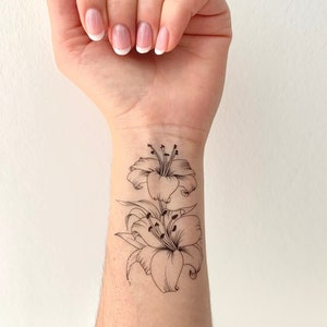 Double Lily (set of 2) - Temporary Tattoos