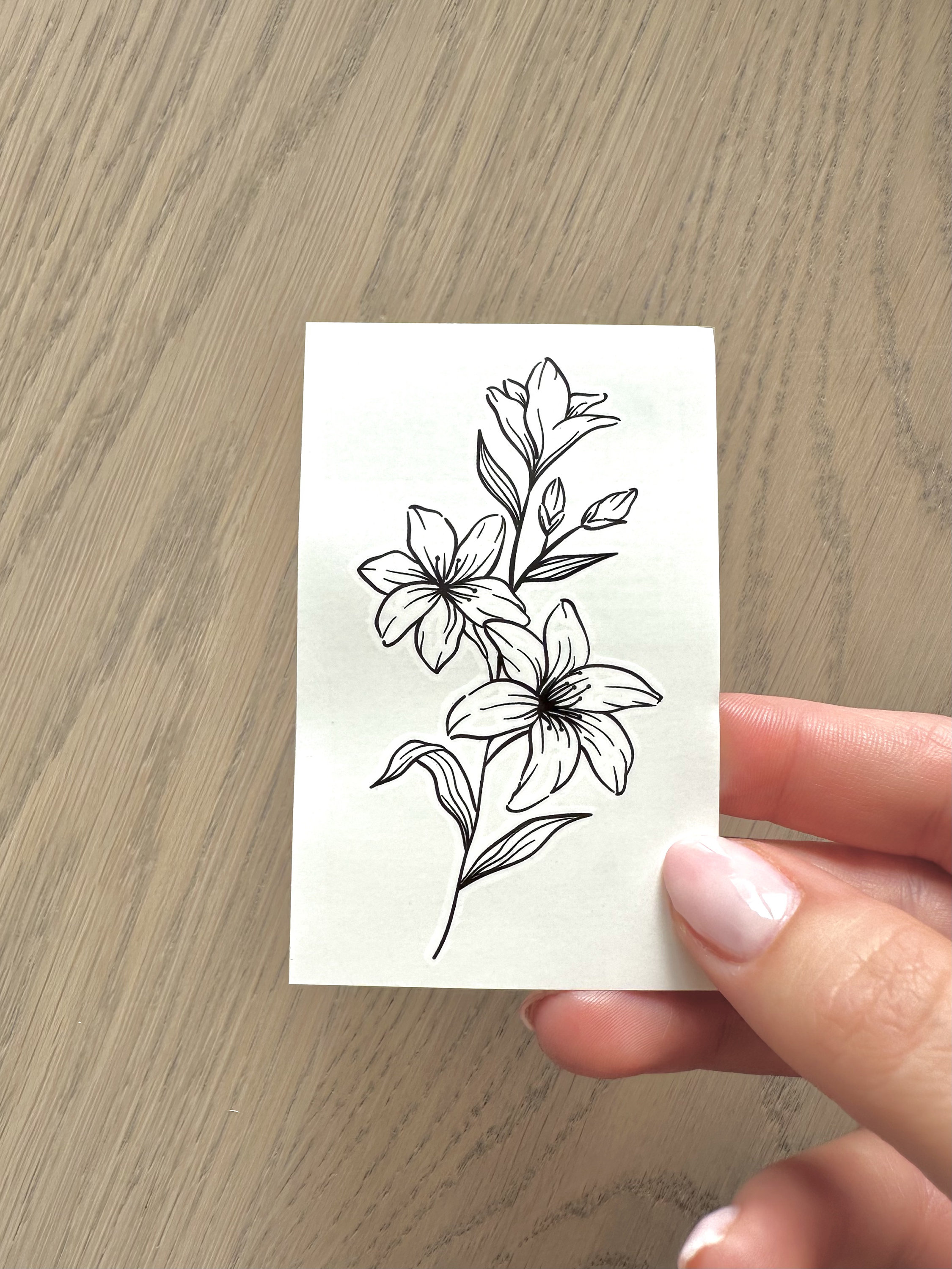 ユリの野生の花 (2 個セット) - タトゥー一時的な入れ墨 - Etsy 日本