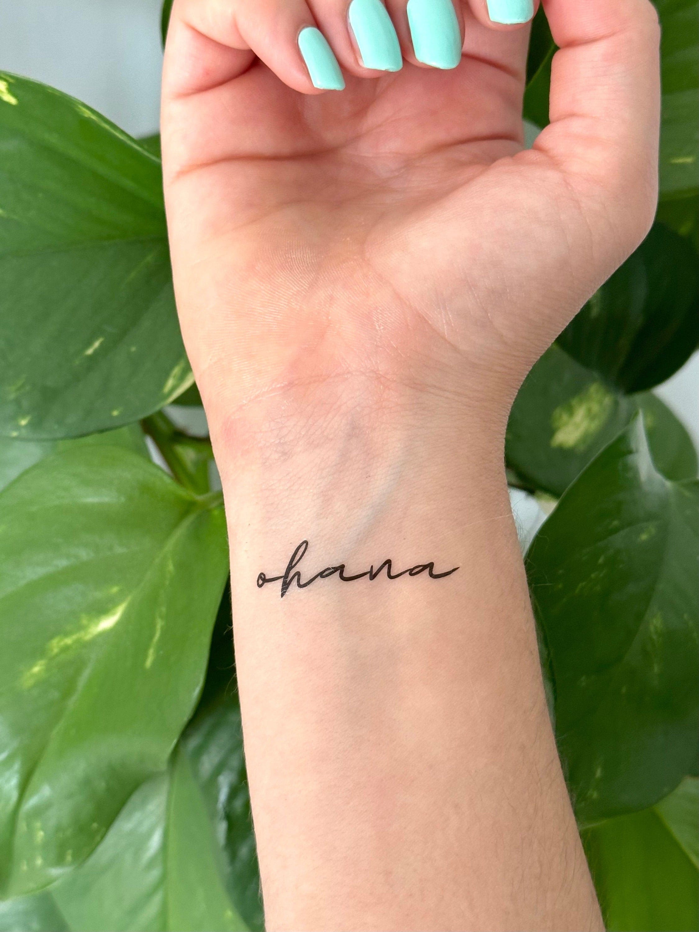 Ohana (set of 2) - Temporary Tattoo - Etsy