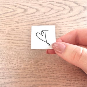 Heart Cross (set of 2) - Temporary Tattoo