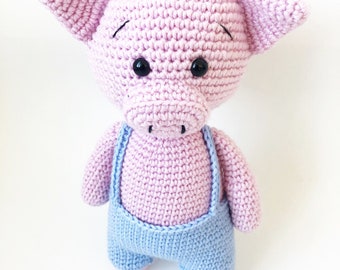 PATTERN - Bobby The Pig - amigurumi pattern, crochet pattern, PDF