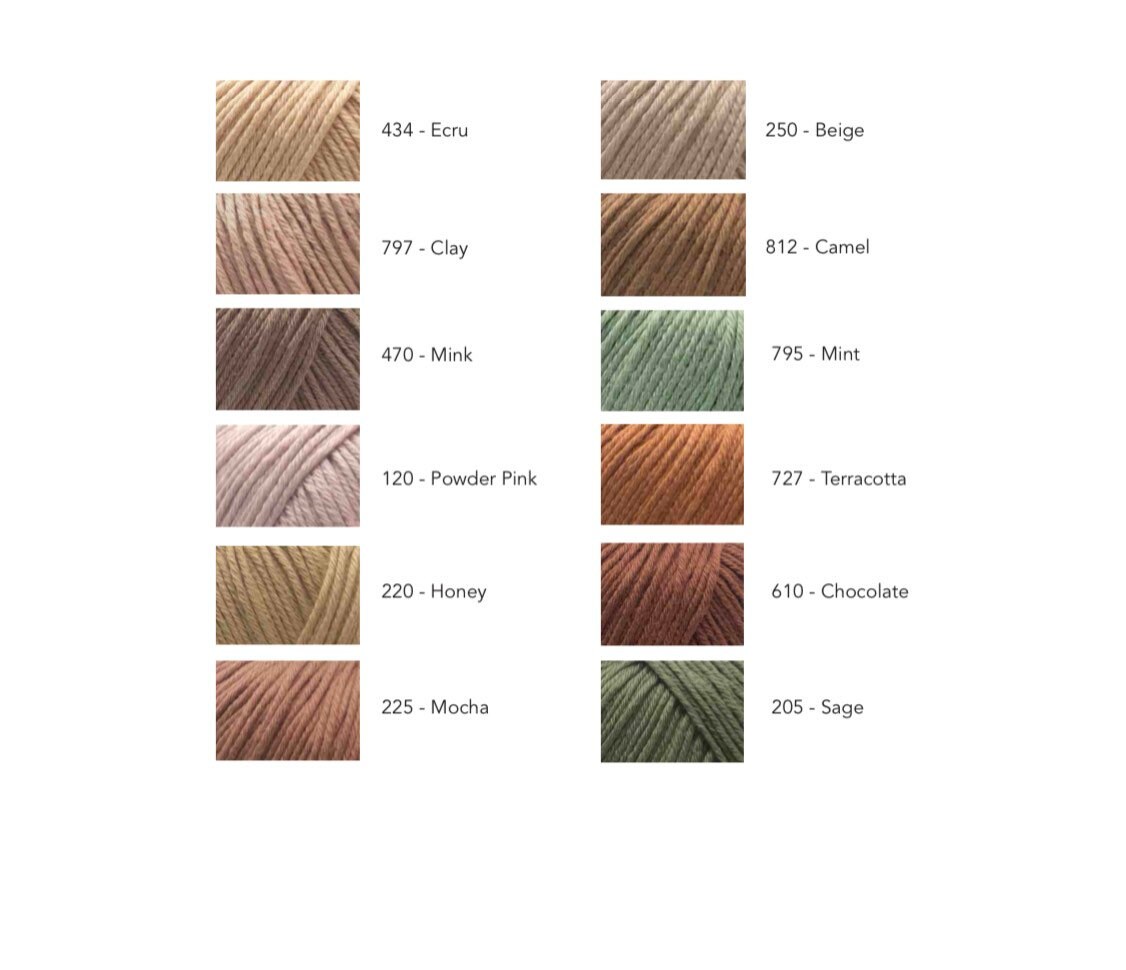 ボトムス babytoly iyyskirt terracotta 1-3y Babytoly Organic Cotton Yarn Sample Color Card