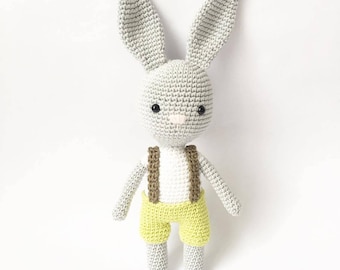 PATTERN - Hubert The Little Bunny - amigurumi pattern, crochet pattern, PDF