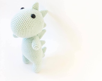 PATROON - Marshmallow The Dinosaur - amigurumi patroon, haakpatroon, PDF