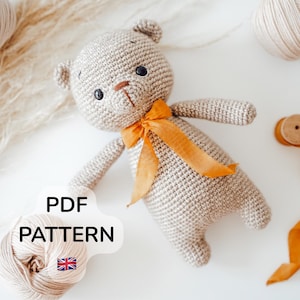 Schema all'uncinetto per orsacchiotto, schema amigurumi beat, schema all'uncinetto in PDF, schema per giocattolo all'uncinetto facile, simpatico animale amigurumi