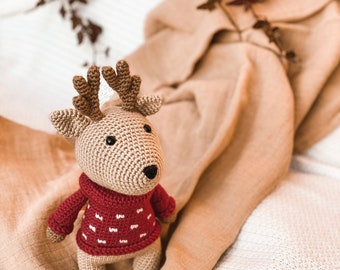 PATTERN - Chestnut The Reindeer - amigurumi pattern, crochet pattern, PDF