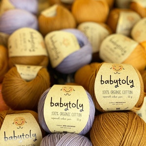 YARN...Babytoly 100% organic cotton yarn image 6