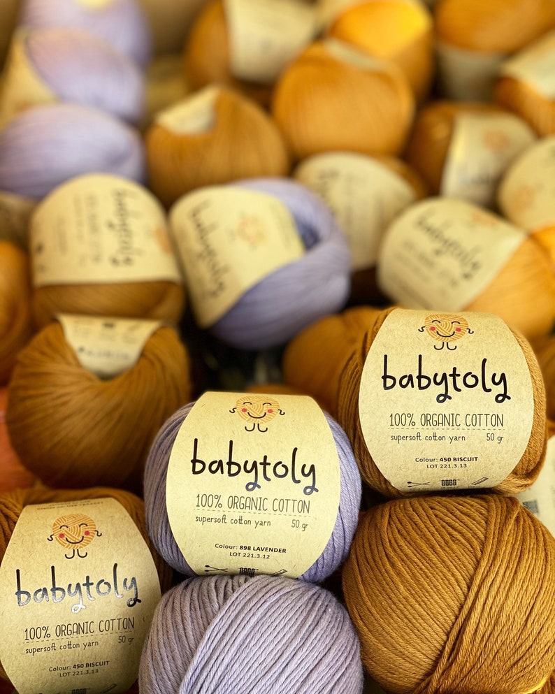 YARN...Babytoly 100% organic cotton yarn image 6