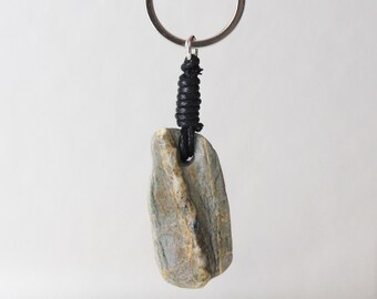 Pebble necklace vegan necklace surfer keyring pebble heart keyring Father\u2019s Day beach stone keychain nautical gift organic natural keyfob