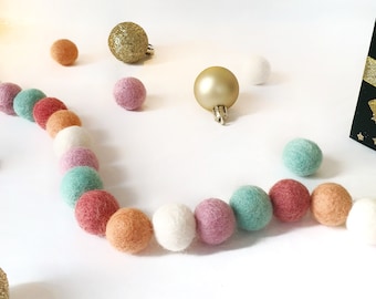 Nutcracker Christmas Garland: Felt Pom Pom Nursery Decor