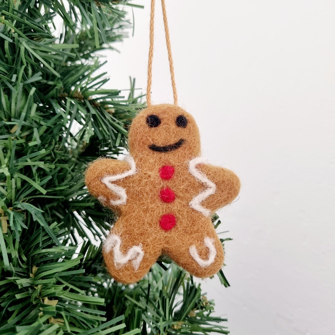 Felted Christmas Gingerbread - Christmas Tree Decor - Etsy