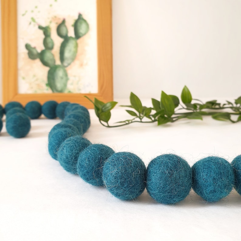 Custom Pom Pom Garland Felt Ball Nursery Decor image 6