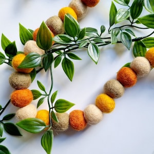 Safari Jungle Felt Ball Pom Pom Garland: Boho Nursery Decor
