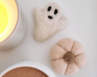 Halloween Ghostie - Individual Ghost - Felt Decor Ornament - 5cm