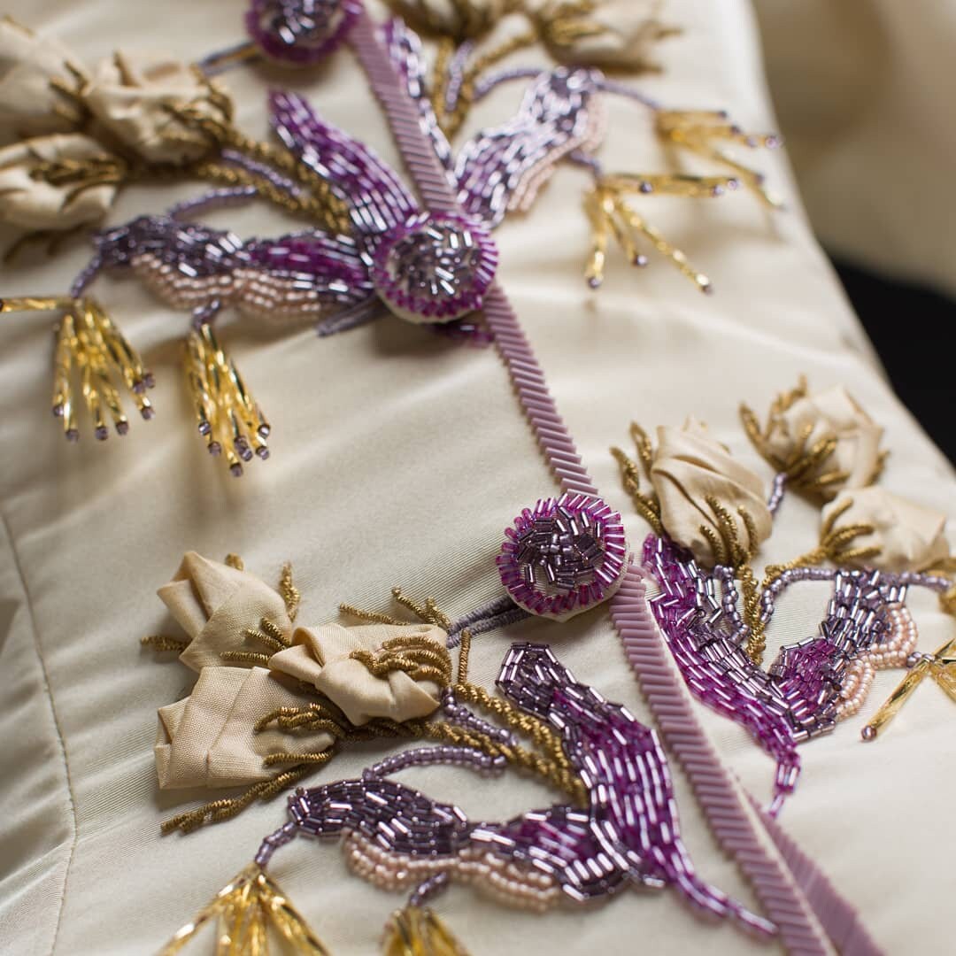 Embroidered Cotton Jacket with Silk Midi dress
