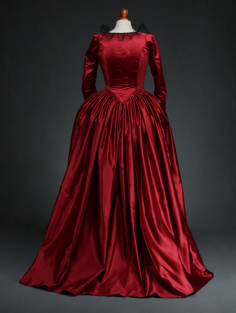 Robe a La Anglaise Dress Gown 18th Century Reenactment Marie Antoinette ...