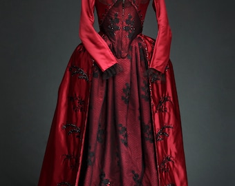 Robe a la robe robe anglaise reconstitution du XVIIIe siècle Marie Antoinette