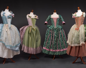 Pastoral dress a la paysanne ballerina 18th century costume reenactment